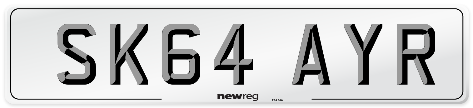 SK64 AYR Number Plate from New Reg